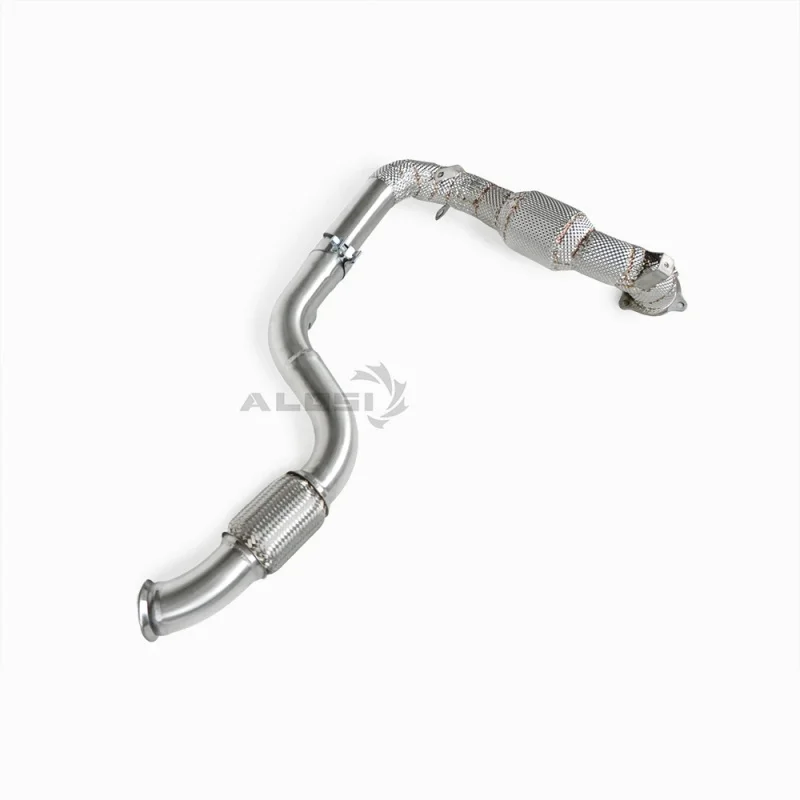 High Flow Downpipe Exhaust for Mercedes Benz B180 B2001.6T W246 2012-2015 Stainless Steel Insulated 200-core Catalytic Converter