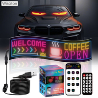 RGB LED Car Matrix Pixel Panel Truck Eyes Sign Animation DIY Programmable Bluetooth App Control Flexible Scrolling Display Light