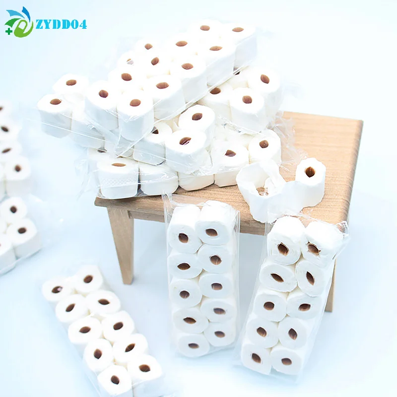 

● Модель туалетной бумаги для кукольного домика 1/12, миниатюрные аксессуары для ванной комнаты, украшение для кукольного домика.