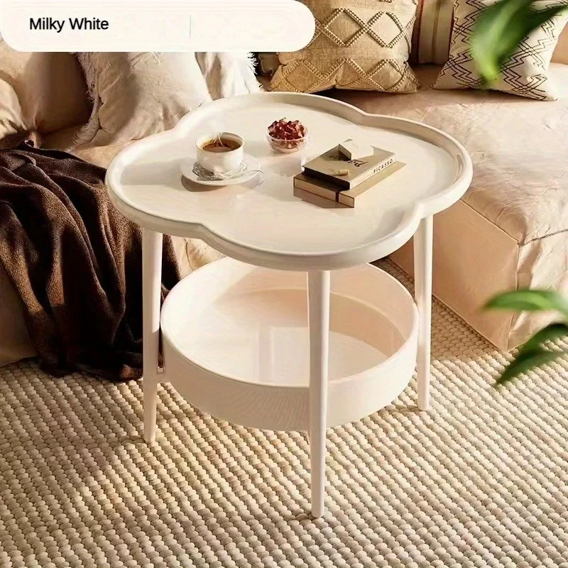 Kremowy styl w kształcie chmurki Sofa stół do sypialni do spania mały okrągły stół nowoczesny prosty balkon półka stolik kawowy 