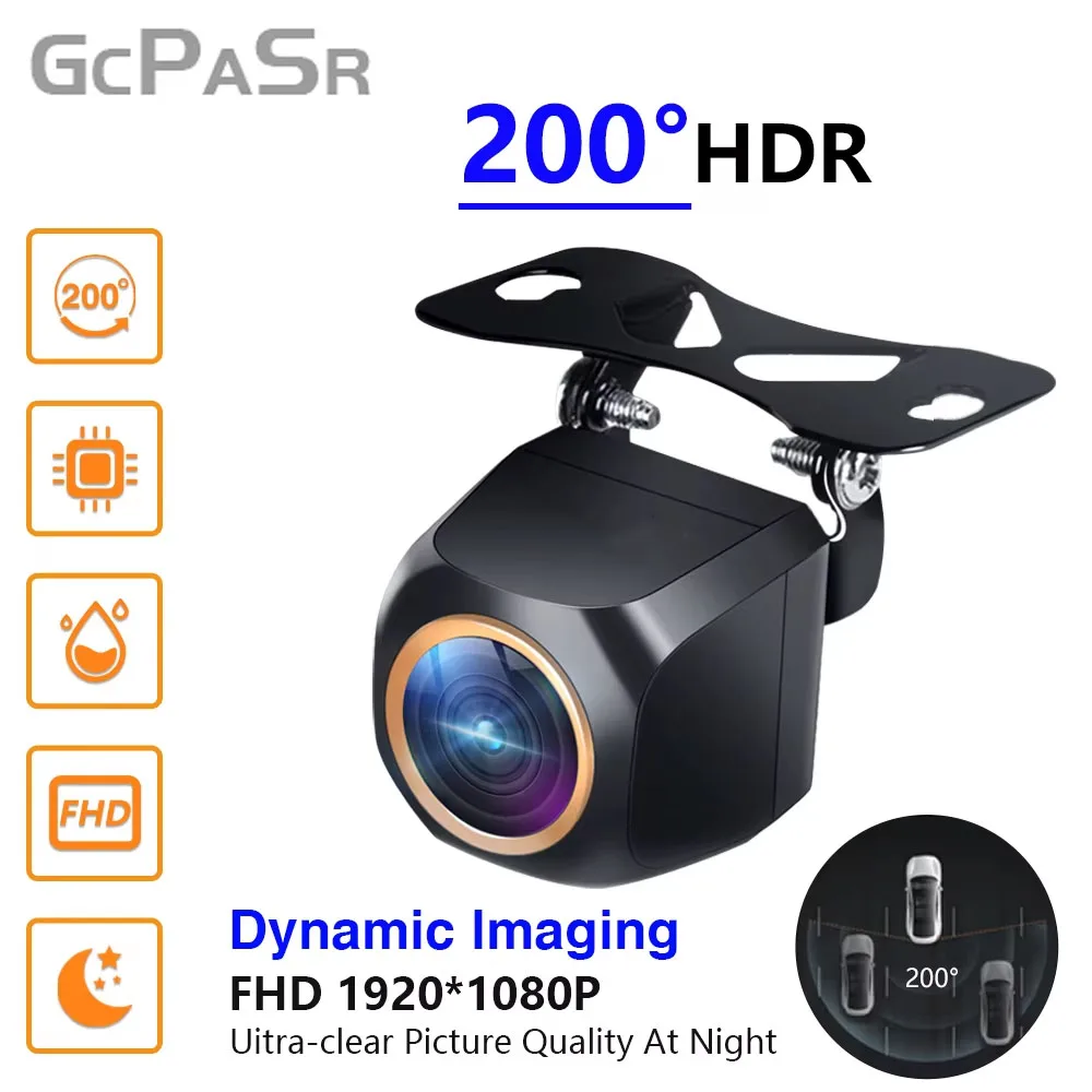 

AHD 1920x1080P Car Rear View Camera 200° Fisheye Golden Lens Full HD Night Vision Vehicle back car reversing Front Camera