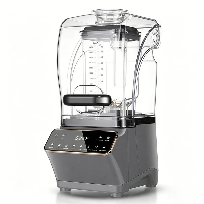 Commercial Soundproof Blender with Shield for Smoothie Ice Crushing 2200W