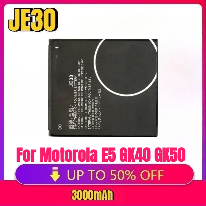 

Для Motorola E5 GK40 GK50 HC40 Play Go Edition аккумулятор для мобильного телефона JE30 2000 мАч Высококачественная сменная батарея
