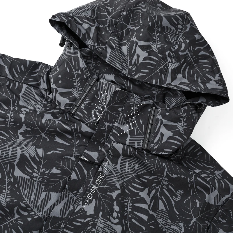 Pánská outdoorová bunda nejvyšší kvality s odnímatelnou čepicí, designová měkká shellová větrovka, ležérní sportovní kabáty, svrchní oblečení - náhled 5