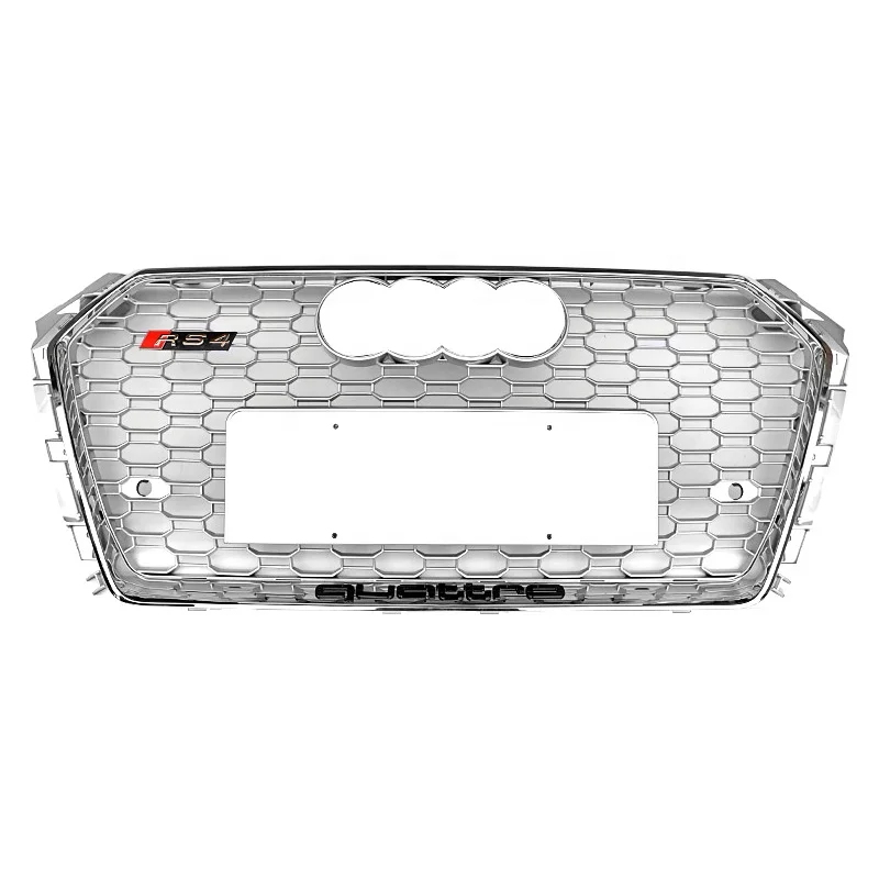 

New ABS auto grille for A4 B9 A4L radiator honeycomb front bumper grill RS4 facelift mesh grille 2017 2018 2019