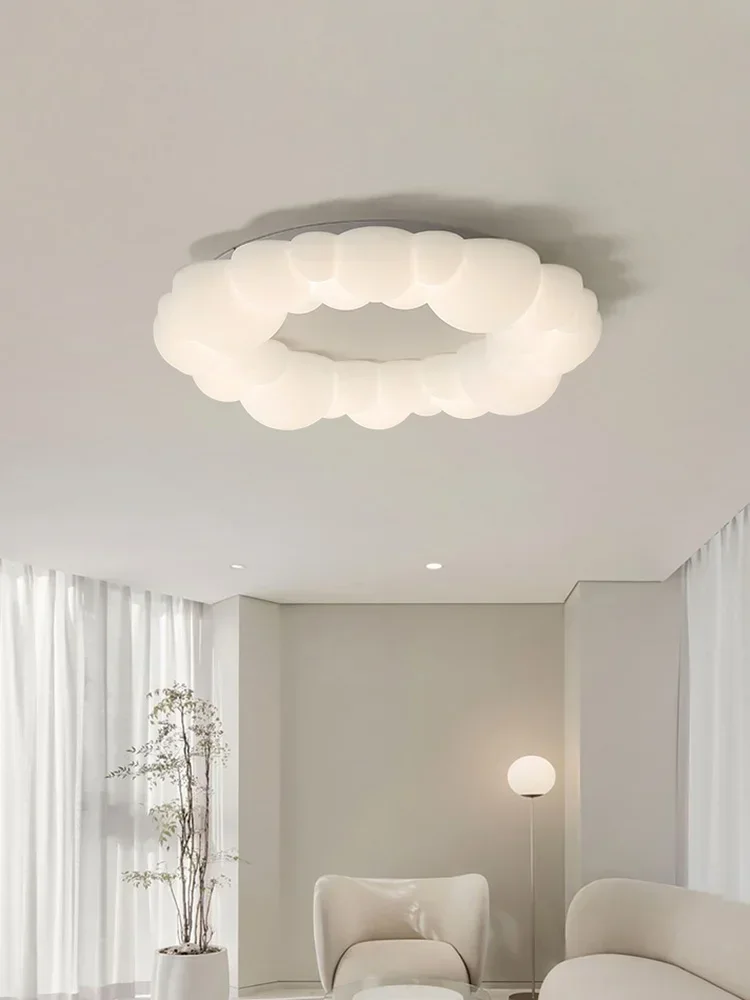 

Nordic living room pendant lamp modern simple atmosphere cream wind lamp decoration bubble restaurant lamp master bedroom lamps