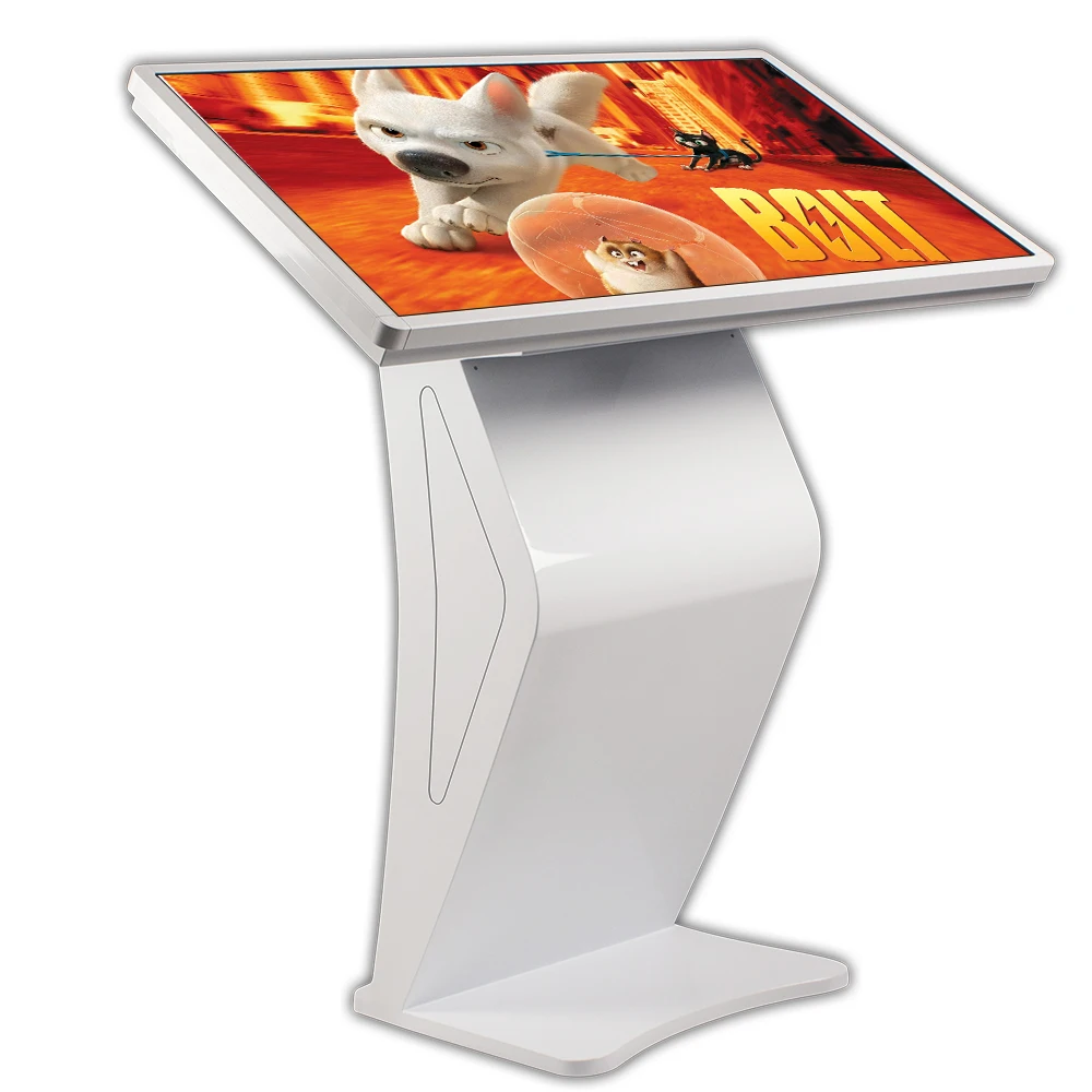 LCD Custom Size 43 49 55 Inch Floor Standing K-type Indoor Wifi IR Touch Screen Self Service Interactive All In One Kiosk