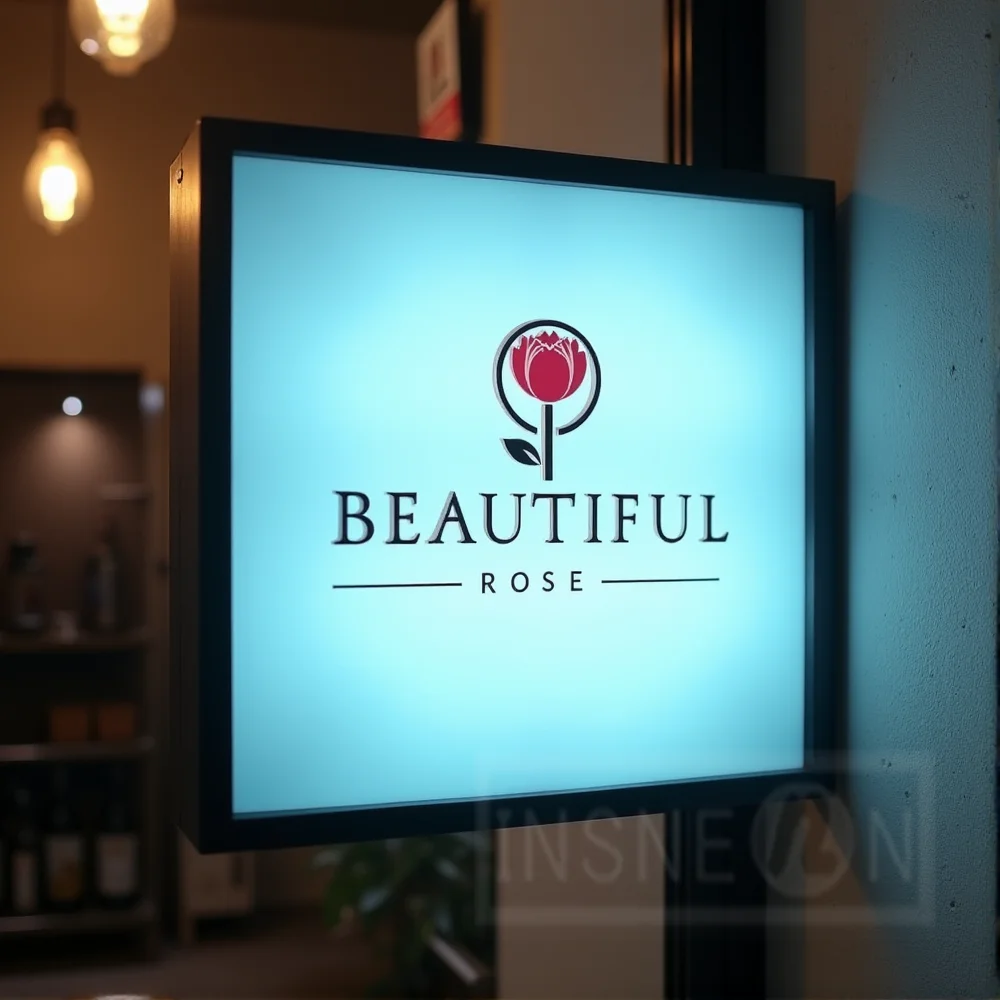 Tanda Kotak Lampu Bisnis Kustom Etalase Luar Ruangan LED Papan Nama Akrilik Menyala Tanda Toko Dua Sisi Tahan Air