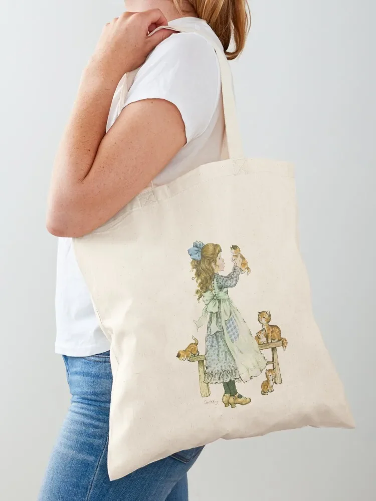 Sarah kay - Girl with kittens Tote Bag Women bags shopping trolley bag Tote Bag