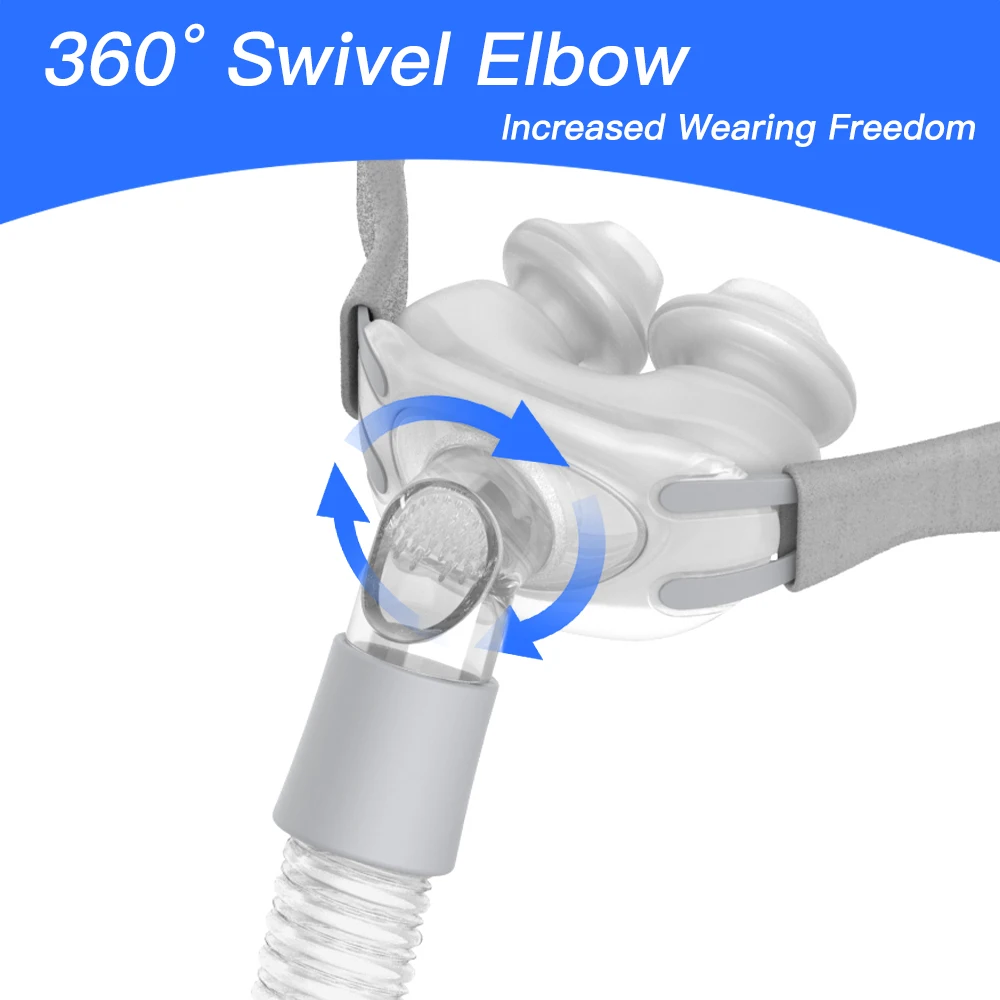Nasal Pillow Mask CPAP Nasal Mask Anti Snoring Sleep Apnea with Headgear S M L Pads Suitable for Auto CPAP BIPAP Machine OSA CSA