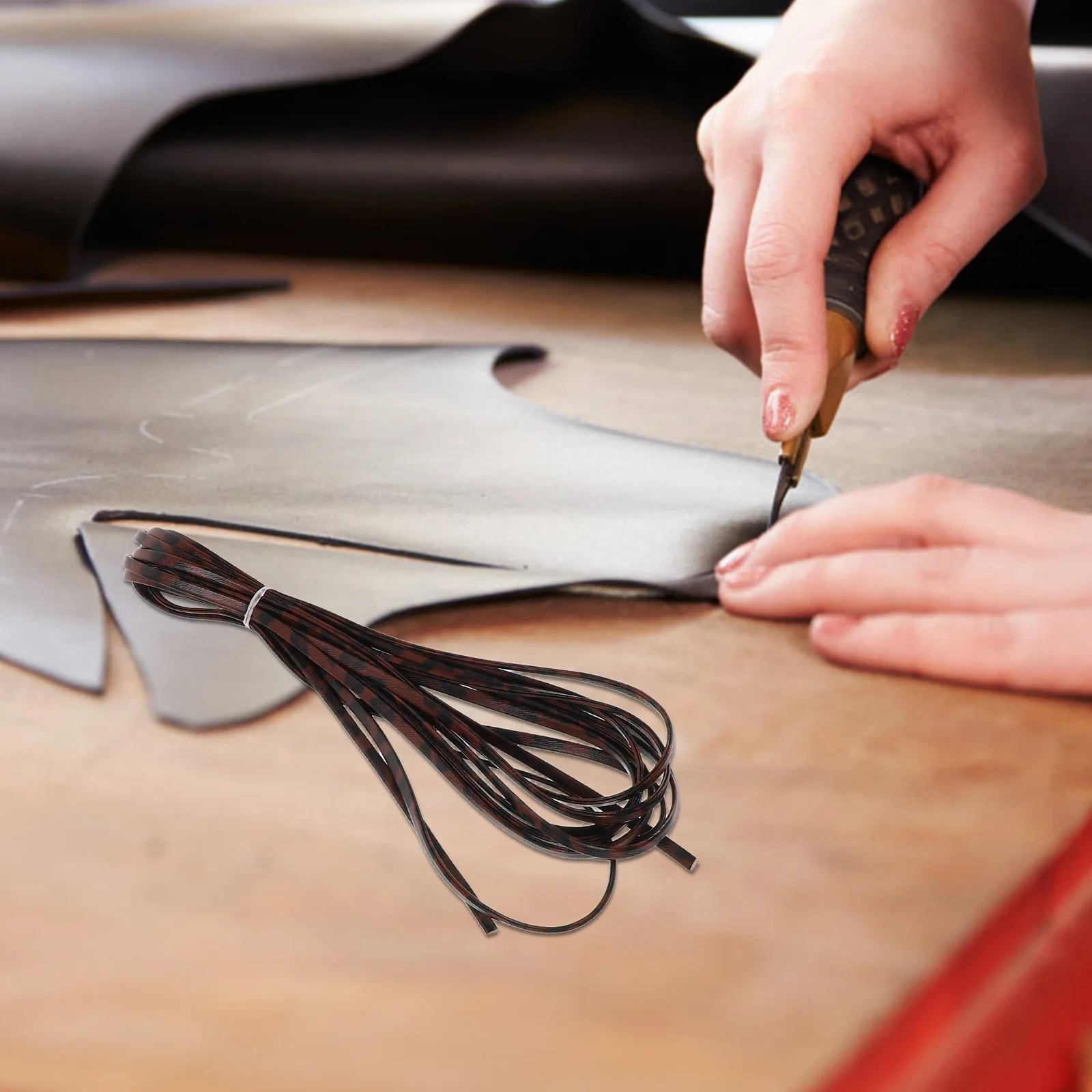 

3Pcs Leopard PU Cord Faux String for Bracelet Necklace Making 5mm 5m Soft Rope DIY Jewelry Crafts Floral