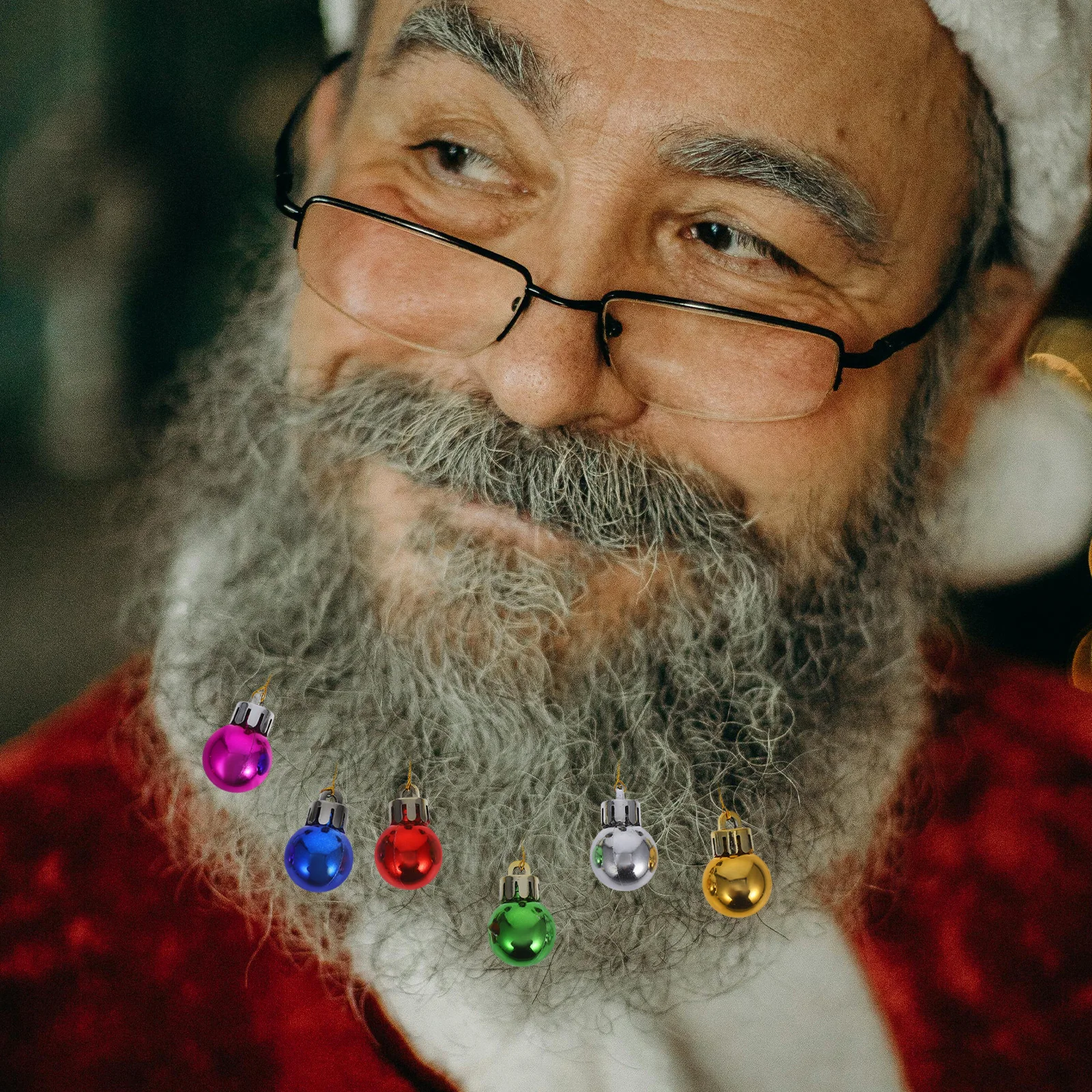 12 stuks kerstbaardclips kleurrijke glanzende gezichtshaarversieringen baarddecoraties vakantiefeestcadeaus voor mannen