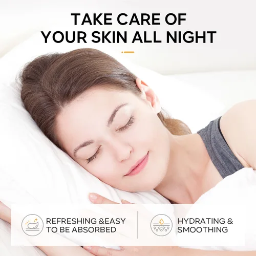 Imagen 2 del producto 100 Uds LAIKOU mascarilla hidratante para dormir Sakura Caracol algas centella mascarilla facial tierna y nutritiva control de aceite cuidado de la piel