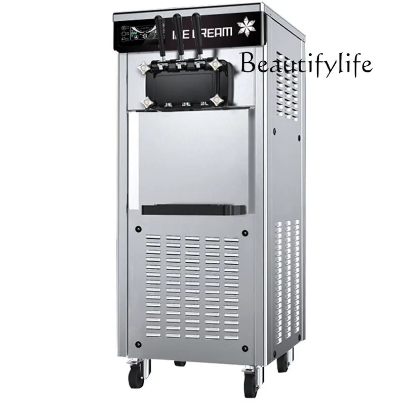 Ice cream machine commercial stall small vertical milk tea shop automatic soft ice cream machine