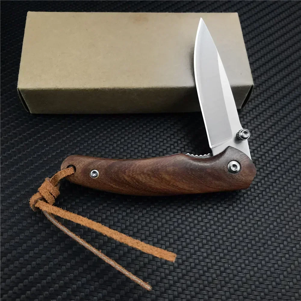 Russian Mini Folding Pocket Knife Outdoor Handmade Camping EDC 7Cr13Mov Blade Rosewood Handle Kitchen Tool Chef Fruit Knife