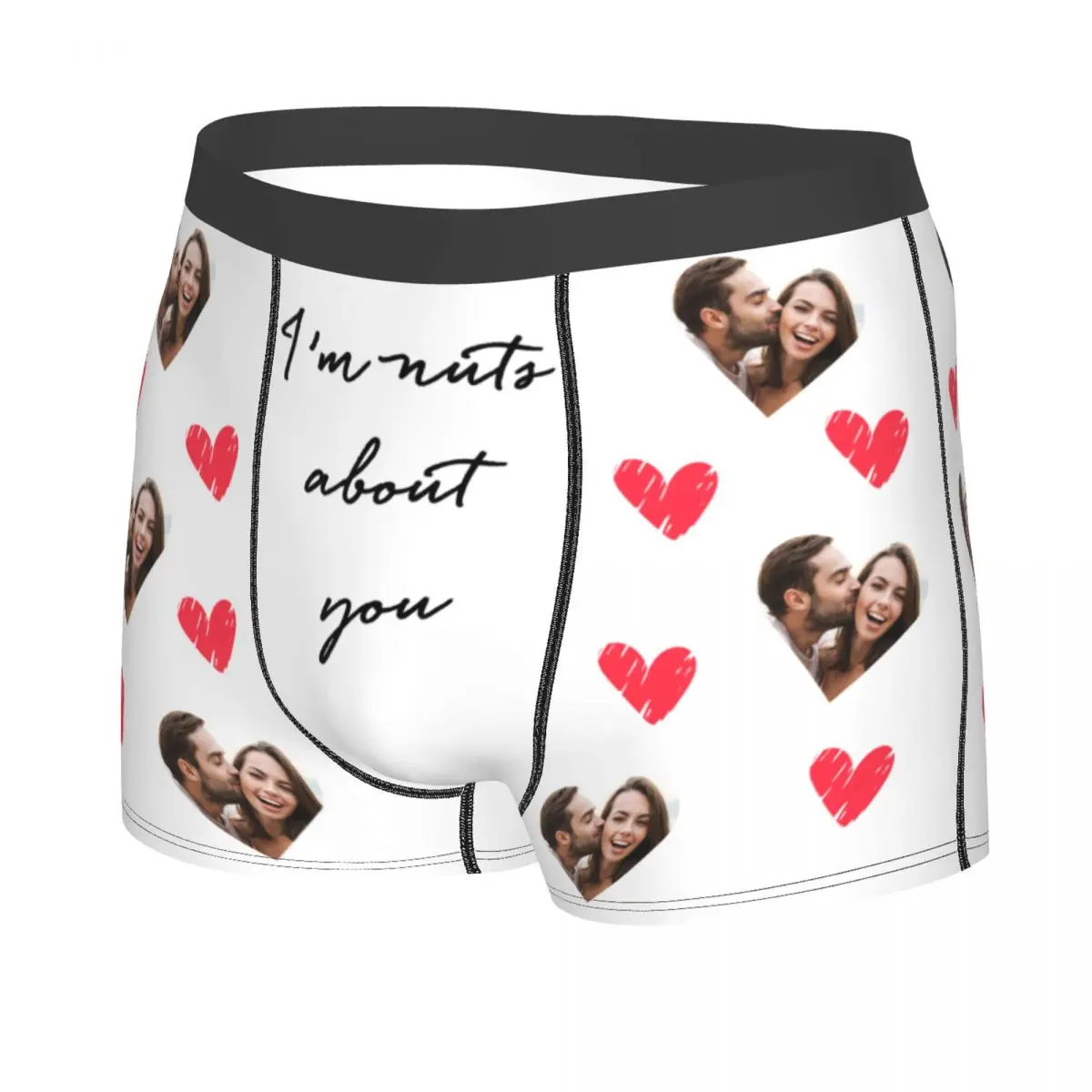 Christmas Custom Funny Face Boxer Briefs Mens Personalized Underwear Underpants Printed With Girlfriend's Face Photo Gifts