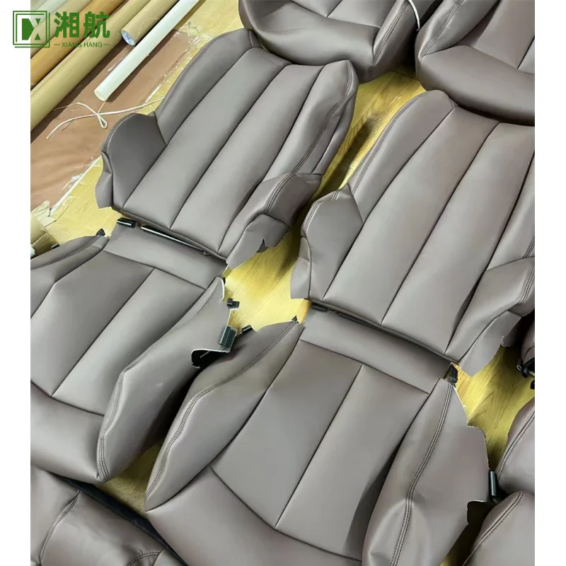 Suitable for 2012 Buick GL8 Light Brown Nappa Leather Full Replacement Car Seat Cover