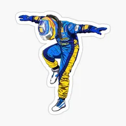 Fernando Alonso Crane Celebration  5PCS Stickers for Window Luggage Anime Background Art Home Water Bottles Cute Bumper Funny