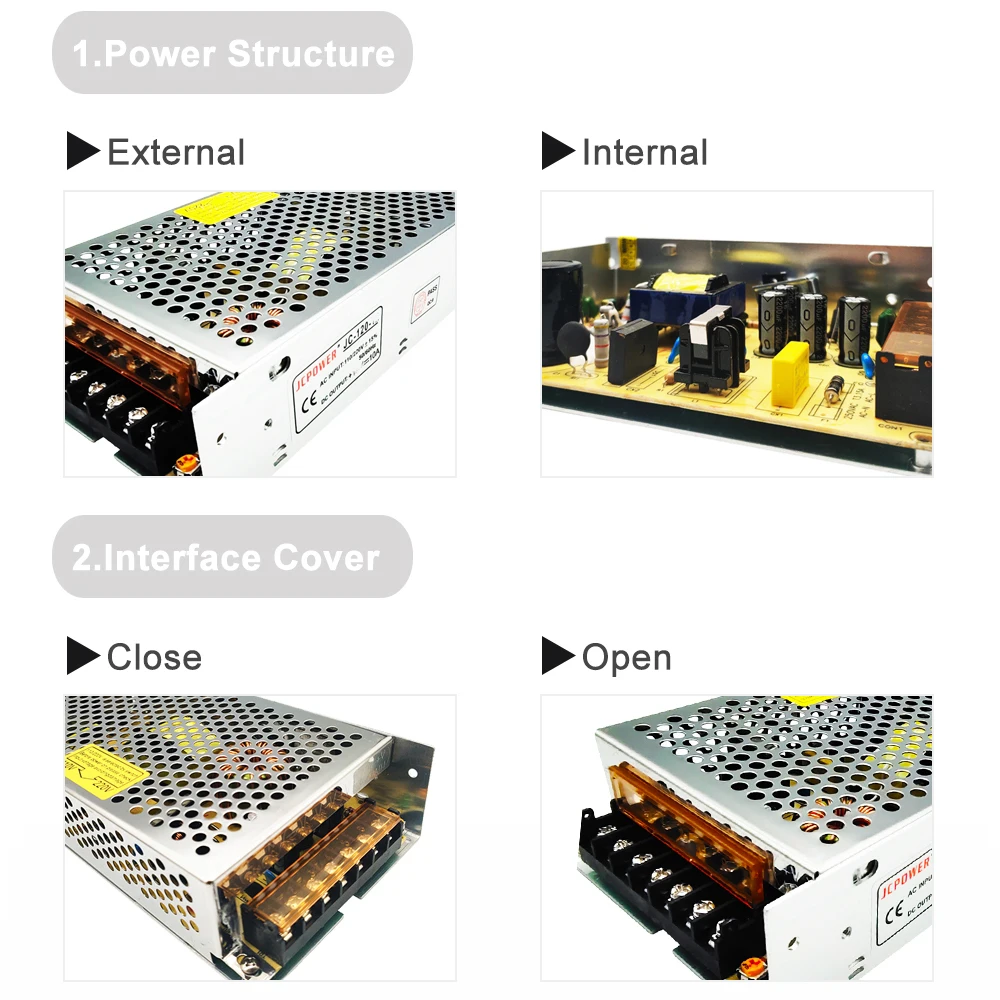 DC12V A MENÉ L'alimentation d'énergie D'éclairage Transformateur Pilote mise en Sourdine Automatique 2A 3A 5A 8.5A 10A 12A 15A 16.5A 20A 25A 30A 40A Pour Pixel Bande de L'épi