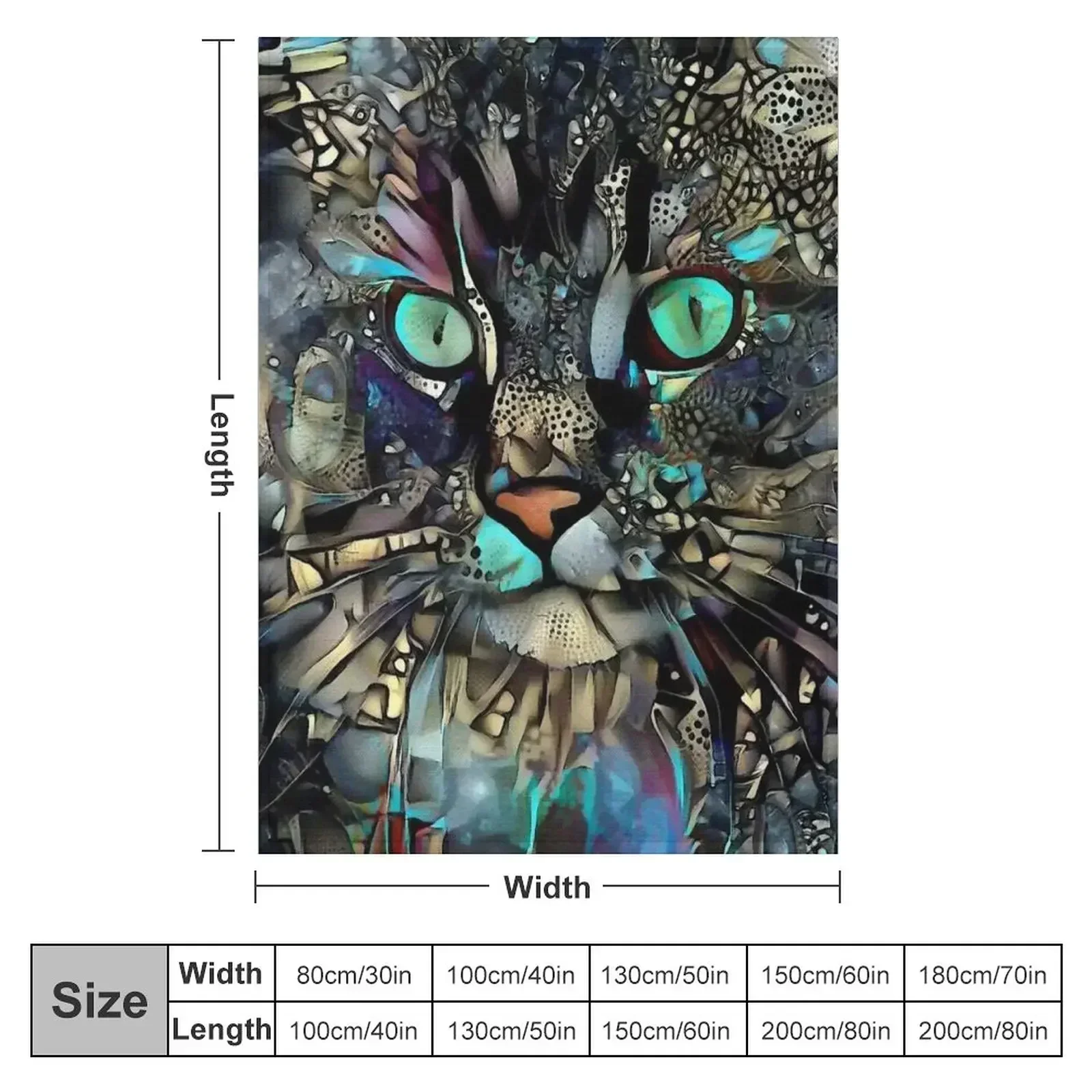 Ojitos, cat, gato, chat, chaton, kitty, lea roche paintings Throw Blanket Moving Sofa Blankets