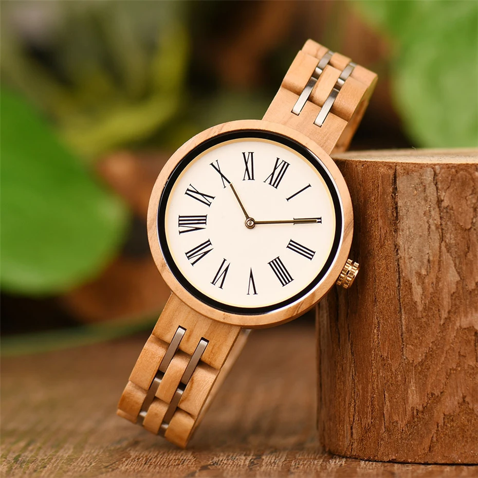 Ladies Wooden Watch Wristwatch Couple Gift Christmas Dropshipping