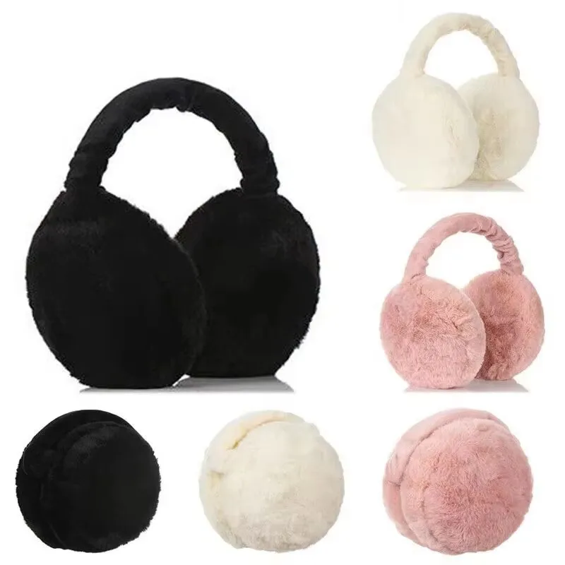 2/4/6pcs Solido Morbido Peluche Orecchio Tenere Più Caldo Inverno Paraorecchie per Le Donne Degli Uomini di Modo All'aperto Paraorecchie di Protezione Paraorecchie copertura dell'orecchio