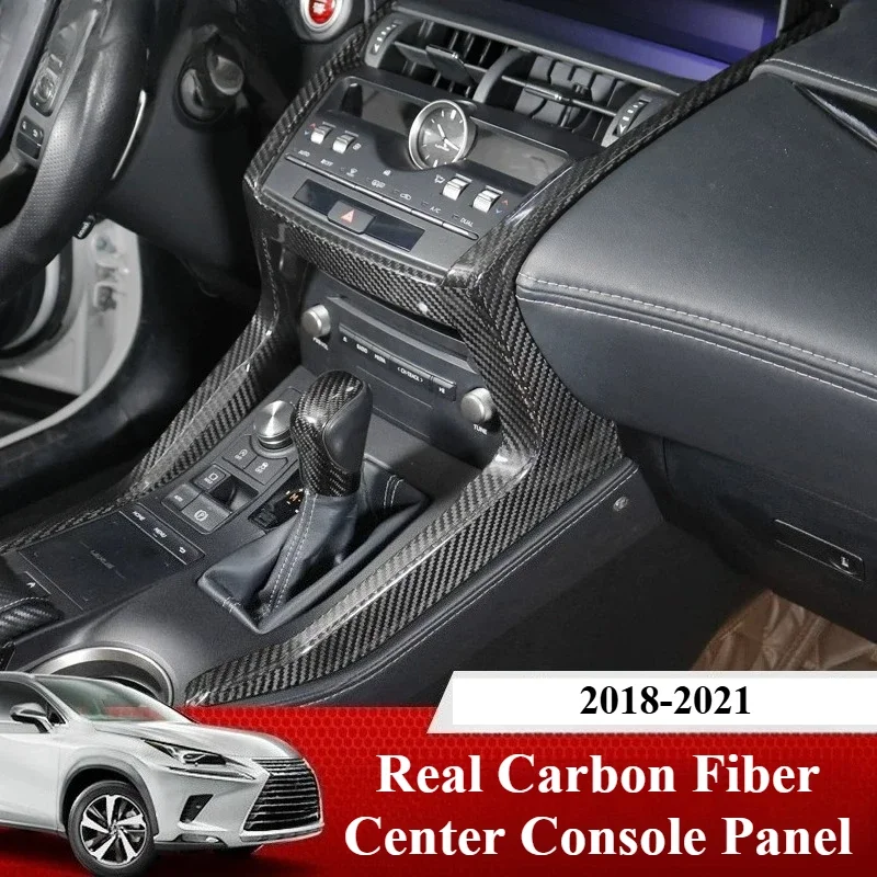 Custom Precise Fit Anti-Scratch Interior Mod Decor For Lexus NX200/NX300/NX300h 2018-2021 Real Carbon Fiber Center Panel Cover