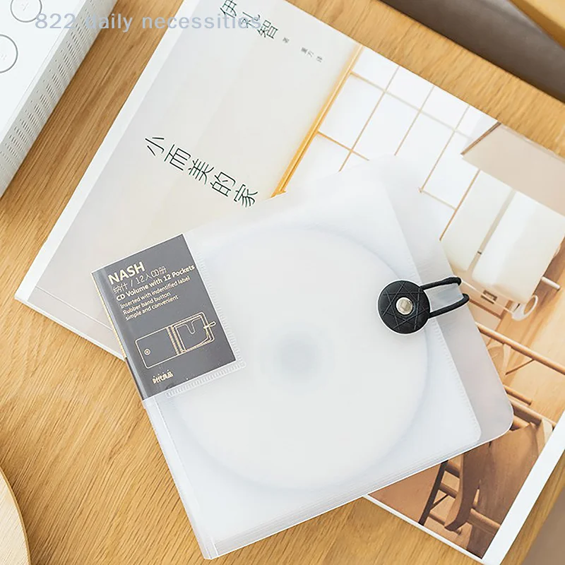 Transparent Color Plastic CD DVD Album Storage Case with Buckle DVD Holder Wallet Organizer Bag for CD Storage