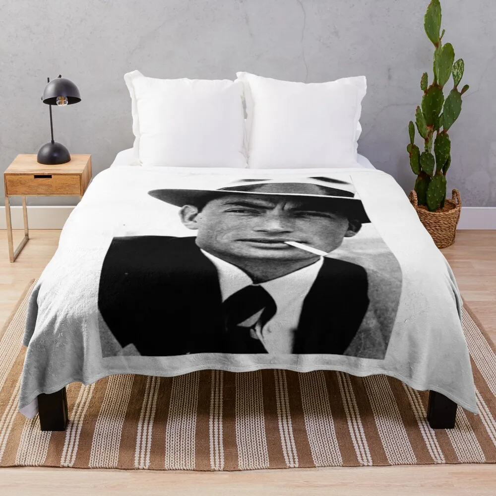 Gregory peck Throw Blanket Bed covers Soft Plush Plaid Single Blanket