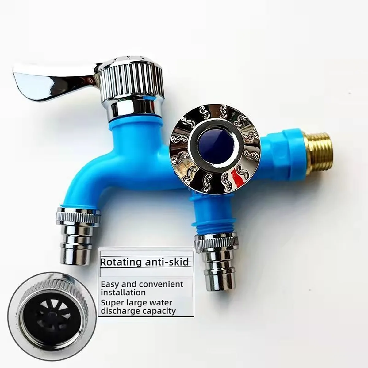 Multi-function faucet Splash-proof household plastic washing machine faucet kitchen dual-control dual-use splicer