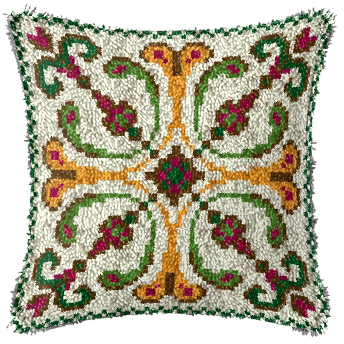 Funda de almohada vintage con nudo y rayas estilo mandala - imagen 5