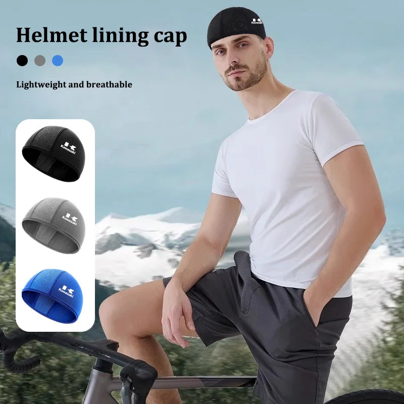 

For Kawasaki Vulcan S Z750 Z900 ZX-6R Classic 250 Ninja Motorcycle Balaclavas Helmet Inner Sweat Wicking Hat for Men Women Sport