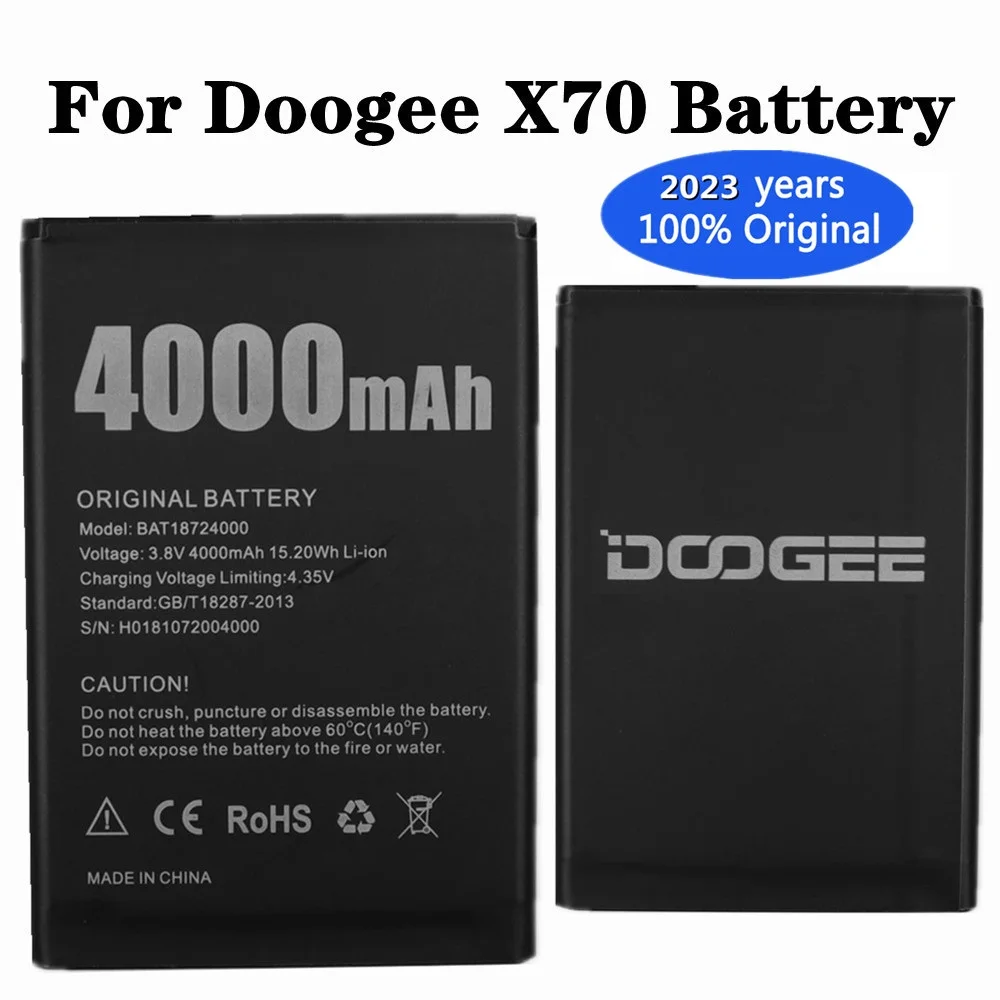 

2023 years New 4000mAh BAT18724000 Original Battery For Doogee X70 High Quality Replacement Batterie Bateria Batteries