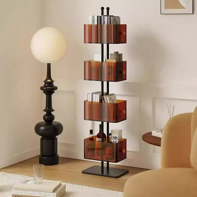 Floor-to-ceiling multi-layer bookshelves, household living room shelves, locker storage racks