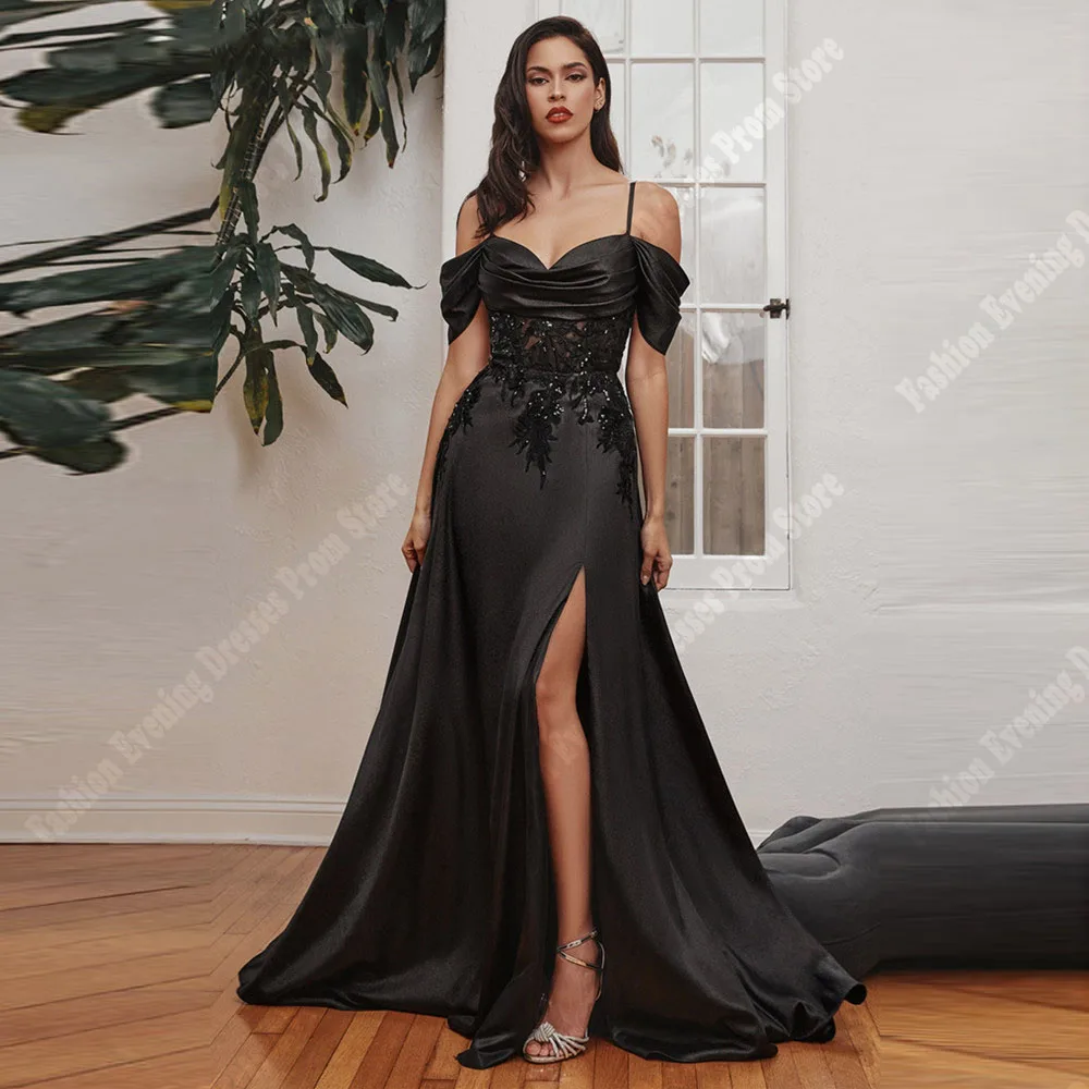 Robe de Soirée de Forme Sirène pour Femme, Sexy, Fente Haute, Bal de Promo Formel, Cocktail, Éducatif, 2024