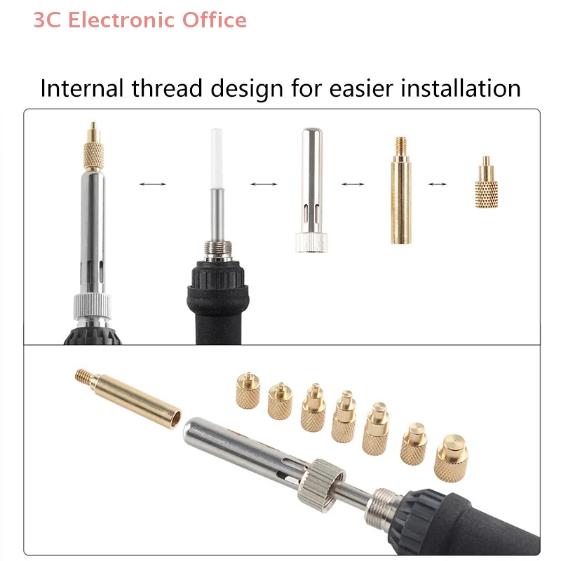 Heat Insert Nut M2-M8 Internal Thread Embedded Iron Tip For 3D Printing Plastic Assembly