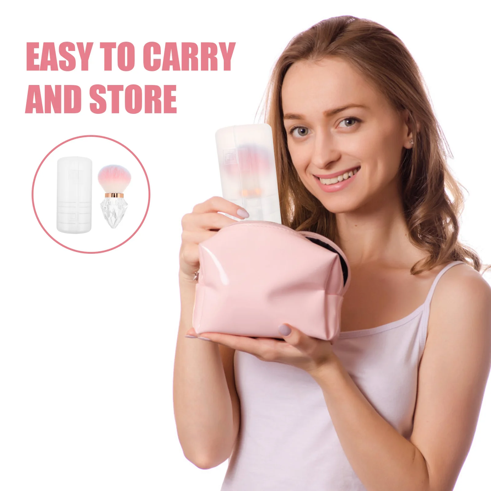 大きなキノコ型ブラシ ルースパウダー用 セッティングブラッシュ用 クイックアプリケーション スムーズな仕上がり ネイルダスター