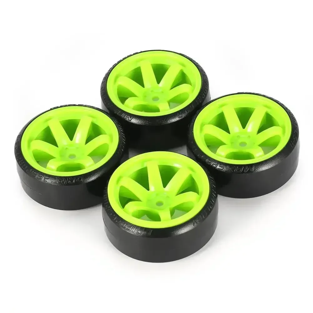 

4Pcs for Trxs HSP Tamiya HPI 1:10 RC On-road Vehicle Drifting Car Hard Tyre Set RC Hard Pattern Drift Tires Tyre Whee