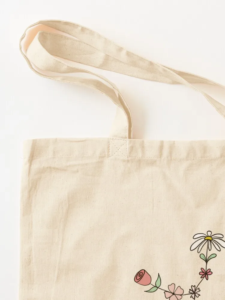 Flowered Virgo constellation Tote Bag large tote bag Canvas bag for women Gift custom tote