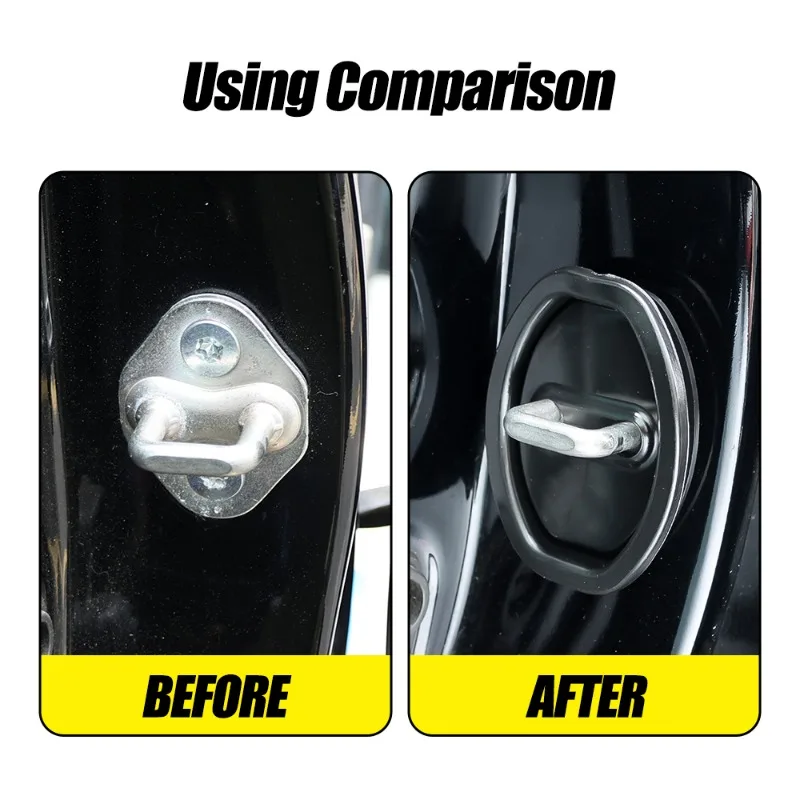 1-8pcs Car Door Lock Shock Absorber Cushion Crash Protection Cushion Seal Guard Plug Silicone Crash Protection Kit Accessories