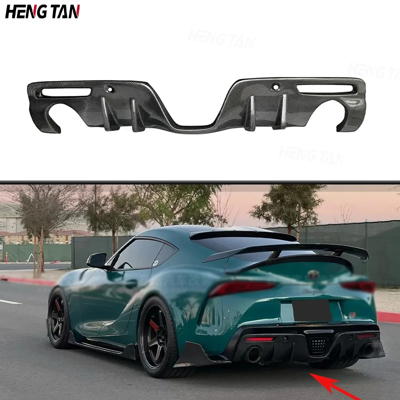 Real Carbon Fiber Car Rear Bumper Diffuser Lip For Toyota Supra GR A90 A91 MK5 Rear Spoiler Parts Body kit