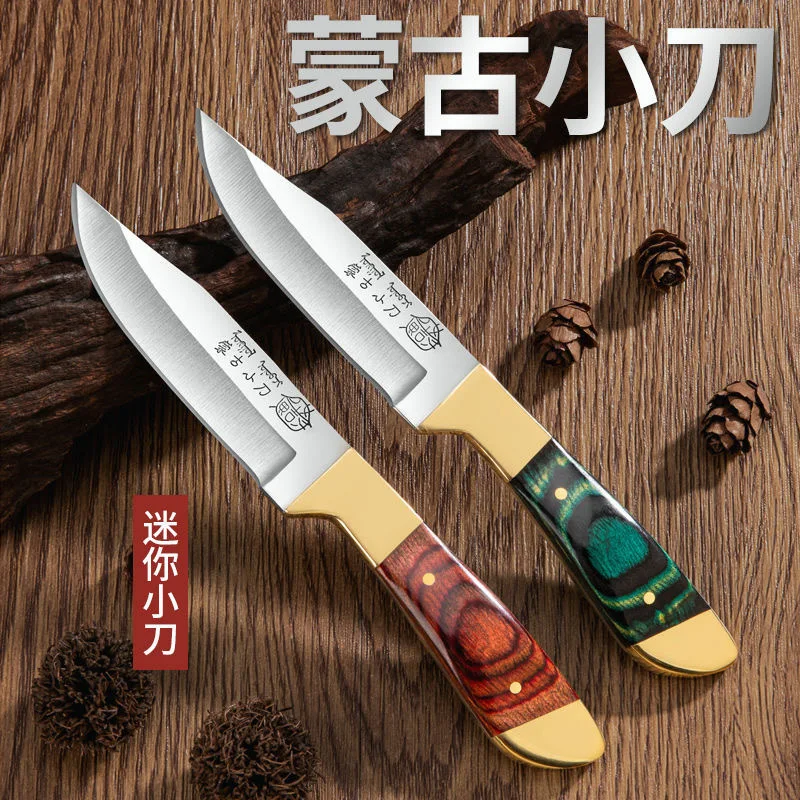 kitchen household fruit knife handle meat knife outdoor camping barbecue beef and mutton boning knife meat cleaver.