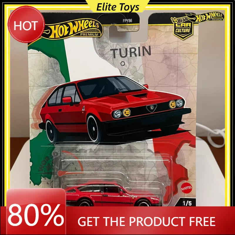 Hub Caps Genuine Hot Wheels Car Culture ALFA ROMEO GTV6 3.0 1:64 Scale Diecast Vehicle Premium Alloy Collectible Model Toys Boys