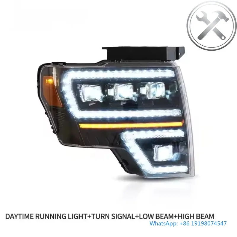 

Factory Wholesale 2009-2014 Heavy Pickup Truck Full LED Headlights Assembly 6000K Waterproof XL STX XLT Trim Auto Parts