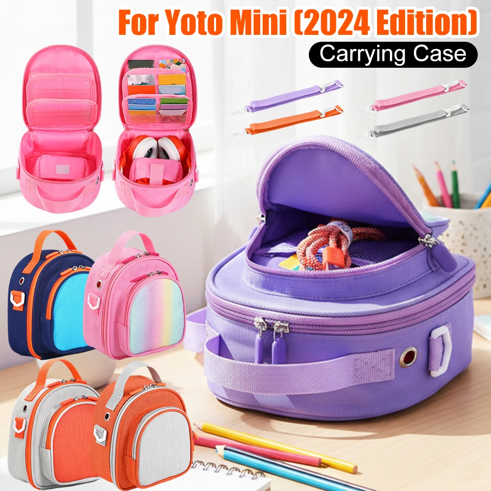 

Чехол для переноски Yoto Mini (2024 Edition) Защитный чехол Держатель для карт вмещает до 30 карт с плечевым ремнем Дорожная сумка для хранения