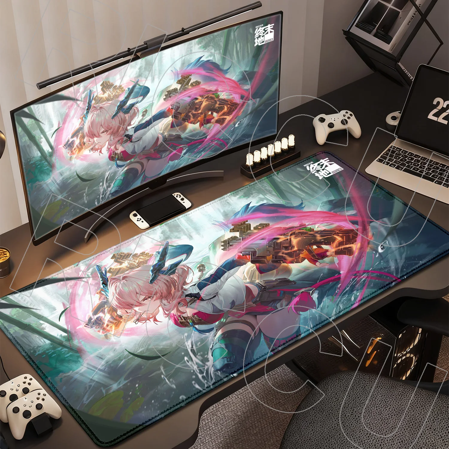 Большой коврик для мыши HD XXL с аниме-девушкой из Arknights Endfield Mi Fu, аксессуар для геймеров, коврик для ПК, настольный коврик, коврик для ноутбука, офисный коврик, большой коврик для мыши