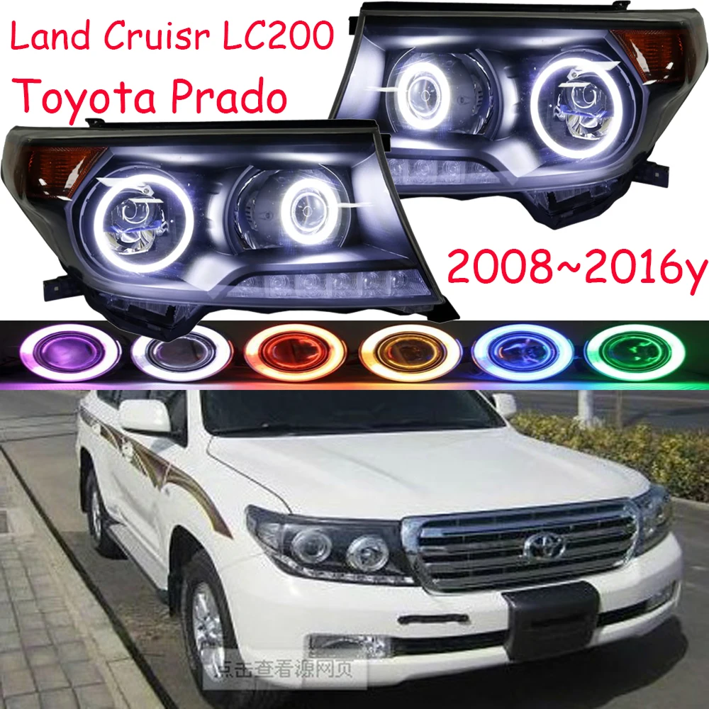 

2008~2015y car bupmer head light for Toyota Prado Land cruiser LC200 headlight car accessories HID fog for cruiser headlamp