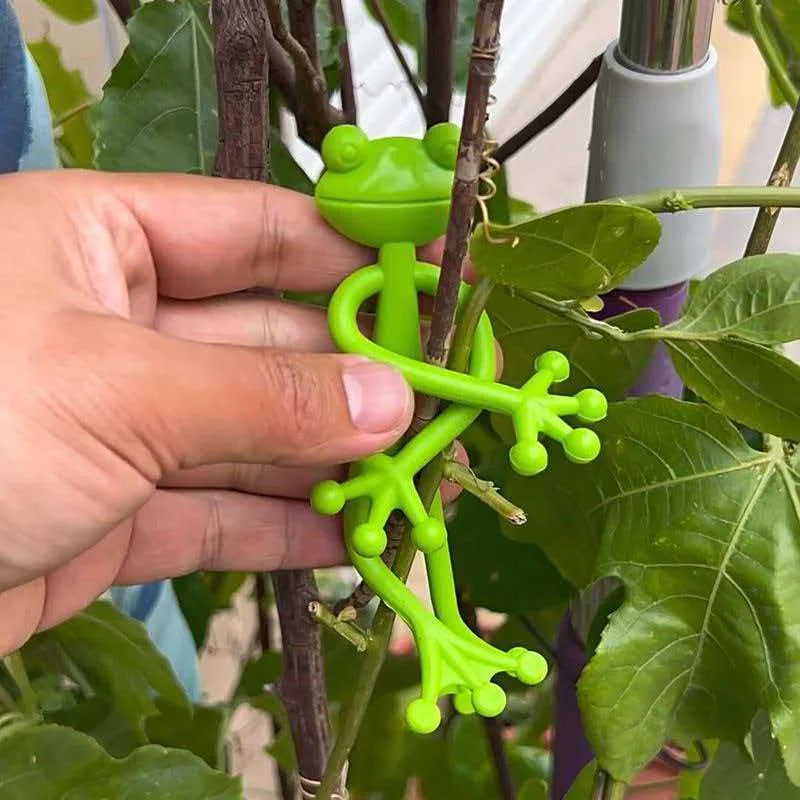 Garden Toys Frog Shaped Plant Stand Support Clips Suitable For Funny Flower Pot Vines Vegetables Creative Idea Home Office