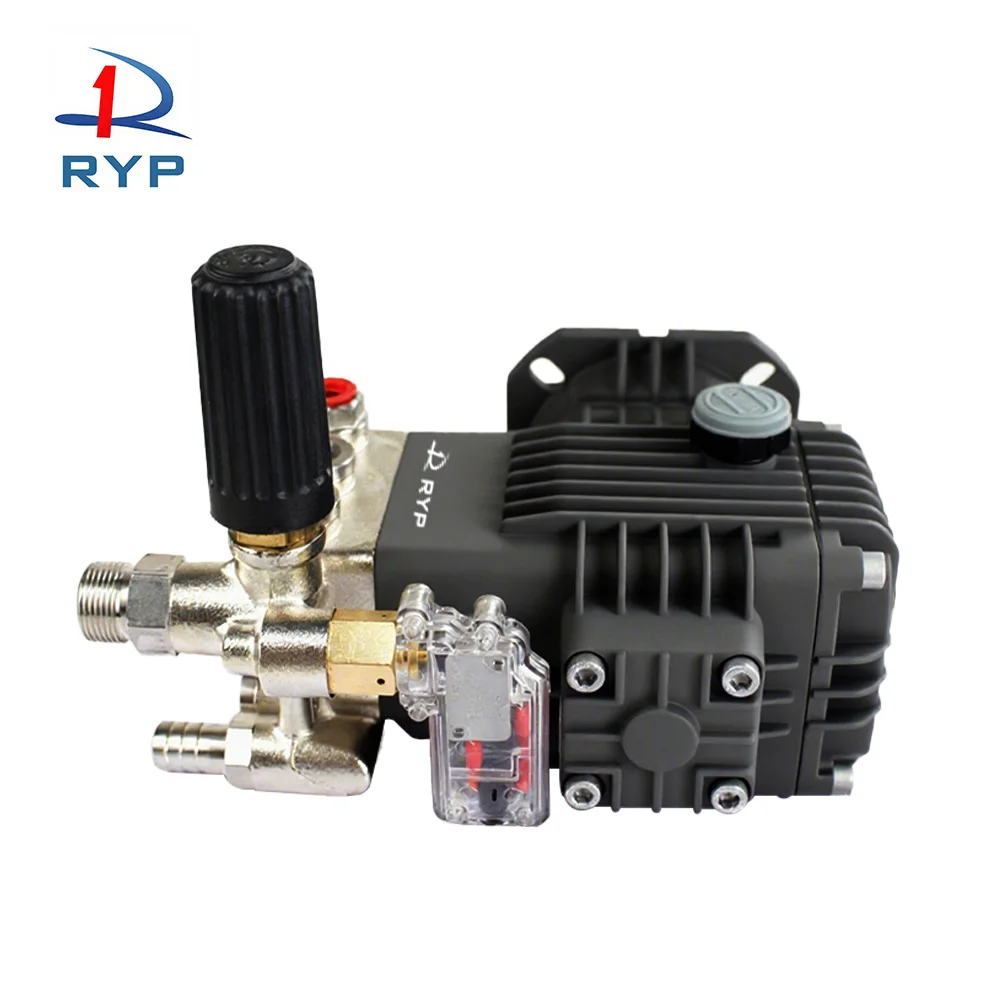 RYP 1450PSI 12.3L/min 100BAR Nickel Plated Brass Adjustable Pressure High Pressure Plunger Water Pump