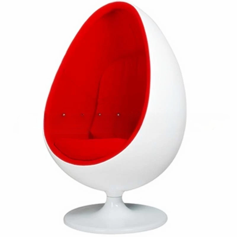 Egg pointed ball leisure fiberglass swivel space chair egg sound insulation shopping mall designer rest stool
